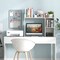 3-Tier Multipurpose Desk Bookshelf with 4 Shelves for Computer and Storage